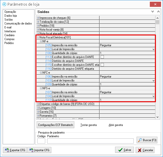 Configurando A Loja Para Impressão De Nota Fiscal Eletrônica Nf E 9520